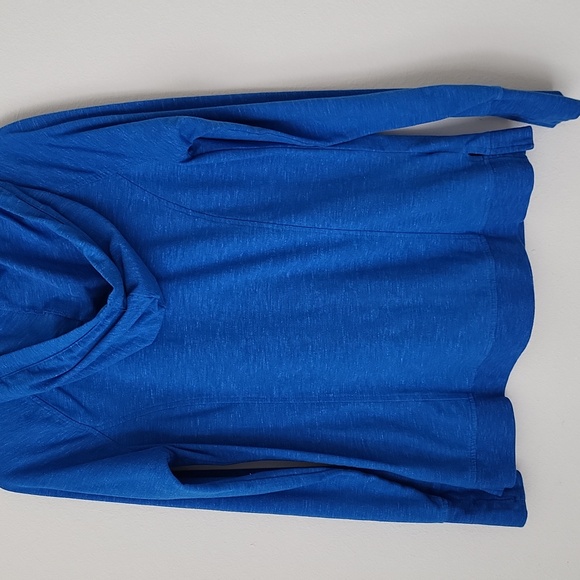 Tek Gear Royal Blue DryTek Hoodie Thumb Opening Zip Up Size Medium - Picture 7 of 10